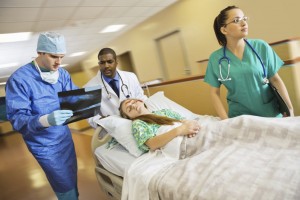 woman experiencing medical emergency