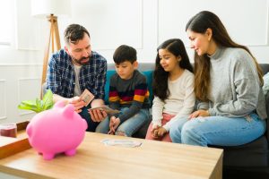 parents discussing finances with their kids-bankruptcy